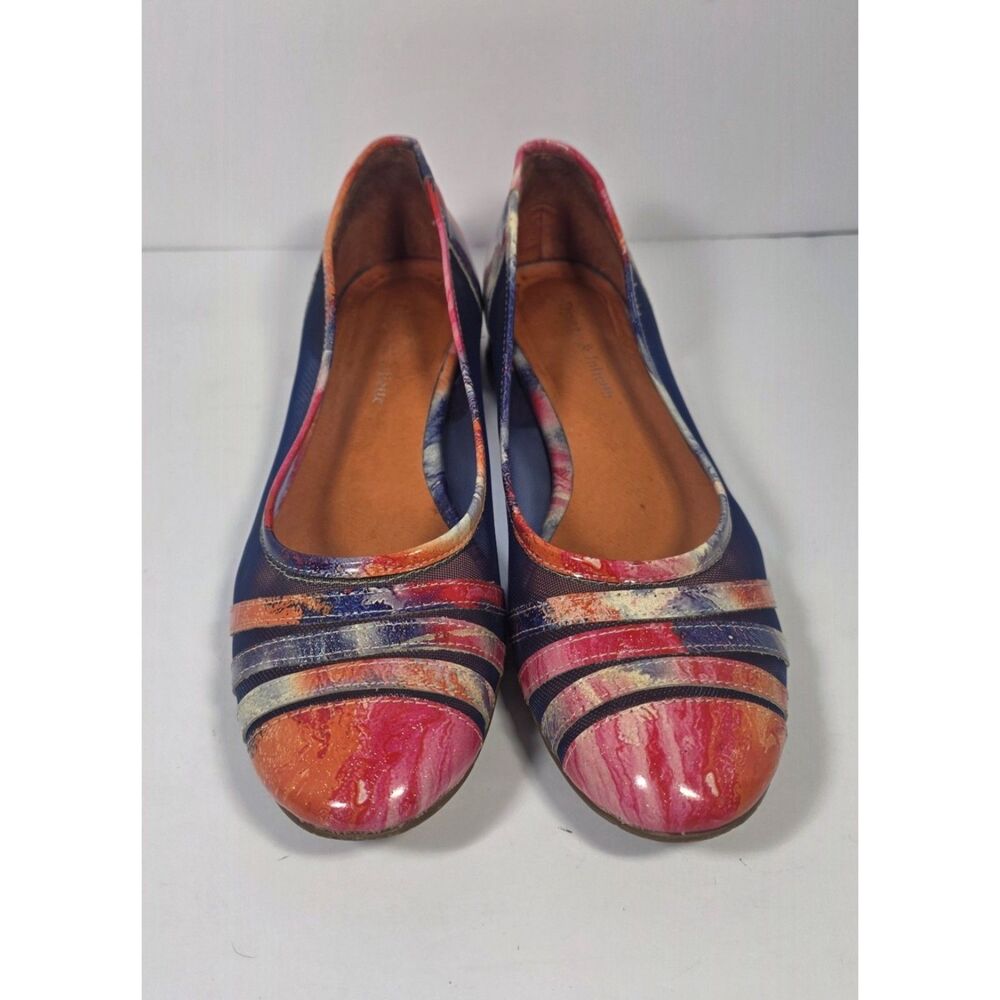 Django & Juliette Abstract Patent Leather Mesh Ballet Flats Womens EU 36 US 5.5